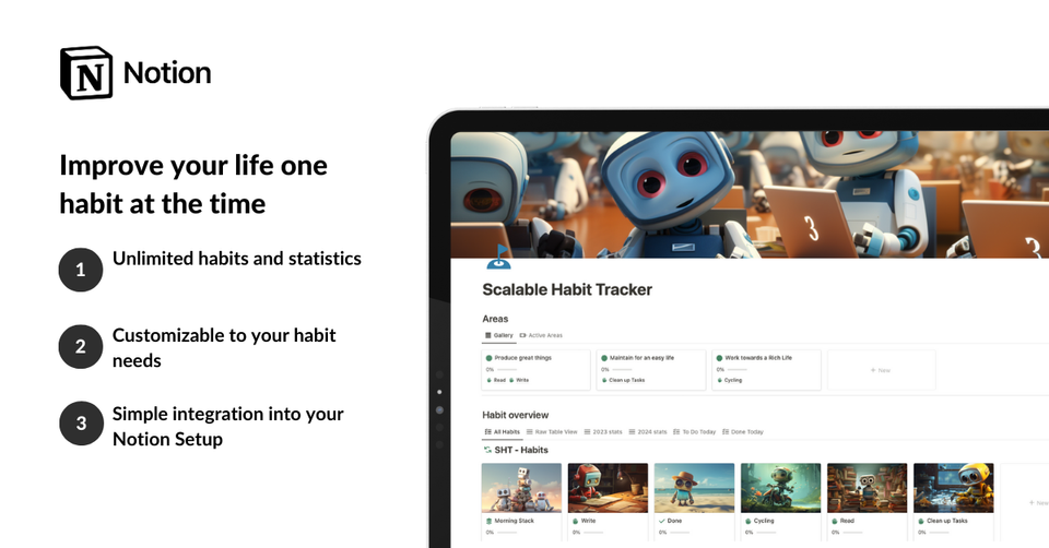 Make your life better with this Habit Tracker based on Notion